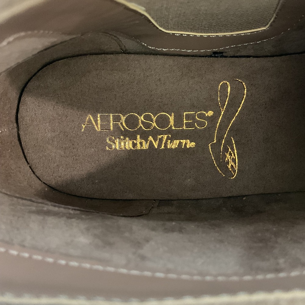 Aerosoles Allowance Suede Front Zip Wedge Booties Women's 9 NIB - Picture 9 of 12